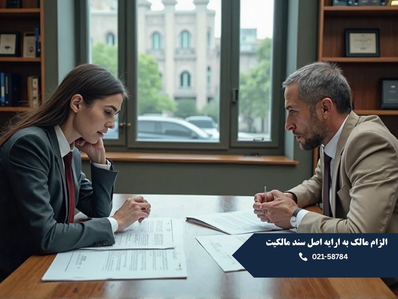 الزام مالک به ارایه اصل سند مالکیت